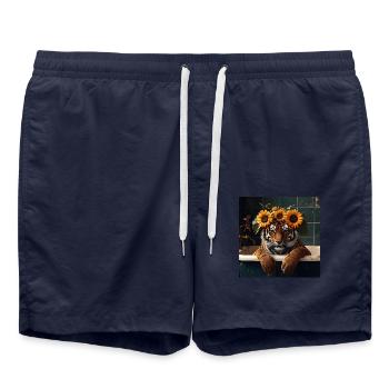 Tiger - Badeshorts - French Navy - Vorne - AI Model Male 185 light (185cm)