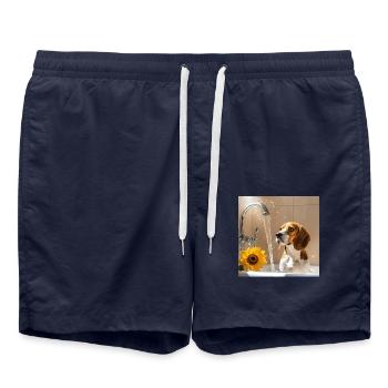 Beagle - Badeshorts - French Navy - Vorne - AI Model Male 185 light (185cm)