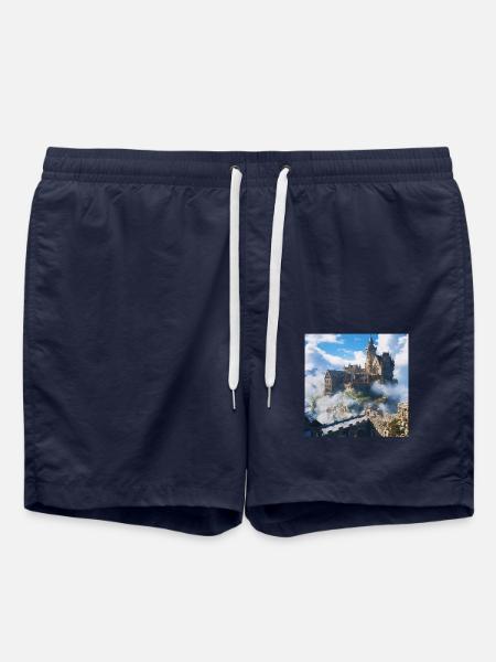 Mittelalterliche Burg - Badeshorts - French Navy