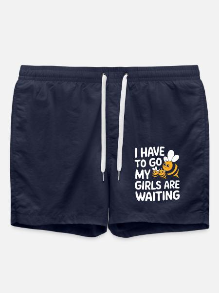 honey bee beekeeper bees bee - Swim Trunks - french navy
