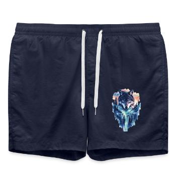 Wolf - Badeshorts - French Navy - Vorne - AI Model Male 185 light (185cm)