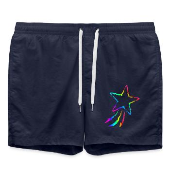Shooting star - Swim Trunks - french navy - Front - AI Model Male 185 light (185cm)