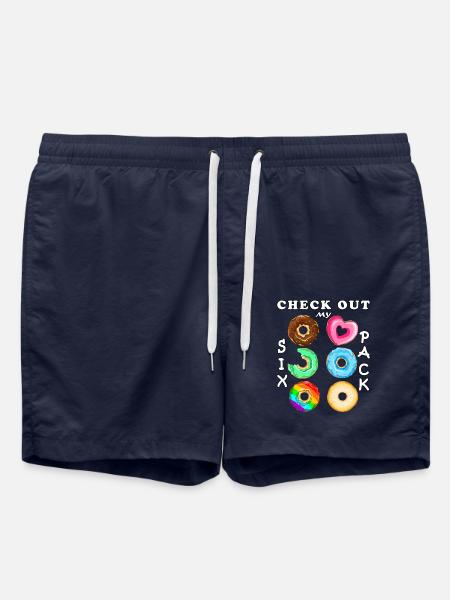 check out my sixpack donuts - Swim Trunks - french navy