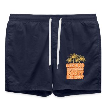 Holidays Mexico - Swim Trunks - french navy - Front - AI Model Male 185 light (185cm)