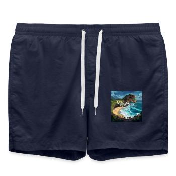 Plage de Kelingking - Short de bain - bleu marine - Devant - AI Model Male 185 light (185cm)