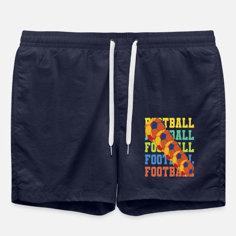 Retro Football – Moving Balloon Design - Swim Trunks - french navy