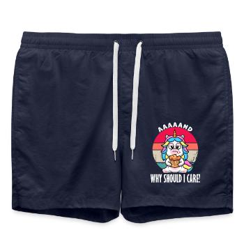 and why should i care - Badeshorts - French Navy - Vorne - AI Model Male 185 light (185cm)
