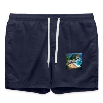 Plage de Kelingking - Short de bain - bleu marine - Devant - AI Model Male 185 light (185cm)