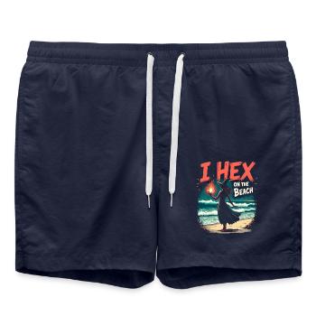 Sommer Hexen Beach Hexe Ästhetische Sonnenmagie - Badeshorts - French Navy - Vorne - AI Model Male 185 light (185cm)