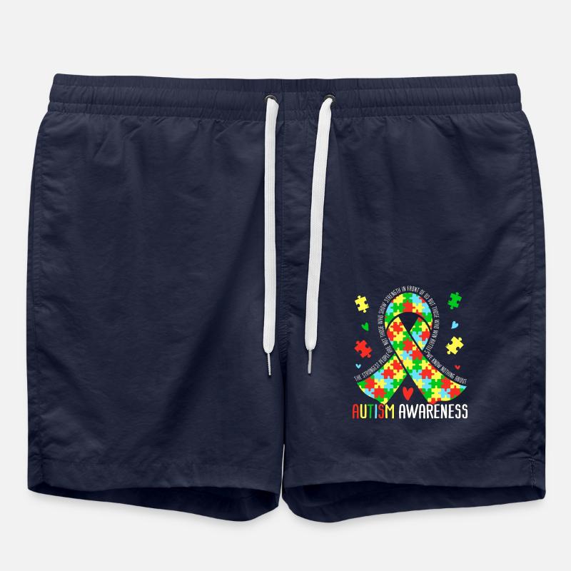 Autism Awareness - Swim Trunks - french navy