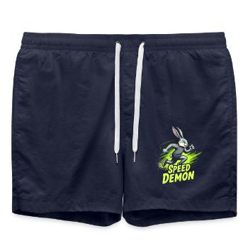 Fitness Bunny Fitness -workout Rabbit Bodybuilding - Badeshorts - French Navy - Vorne - AI Model Male 185 light (185cm)