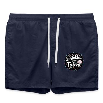 Candidat Junior en Boulangerie Jeune Chef Boulangerie - Short de bain - bleu marine - Devant - AI Model Male 185 light (185cm)