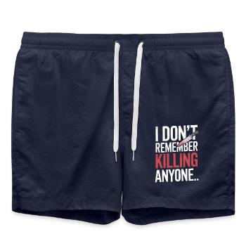 Krimi-dinner-outfit, Party, Tatort - Badeshorts - French Navy - Vorne - AI Model Male 185 light (185cm)