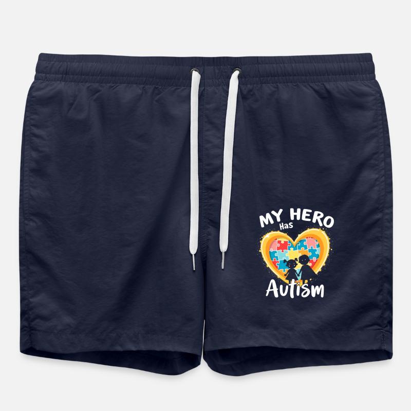 Autism siblings - Swim Trunks - french navy