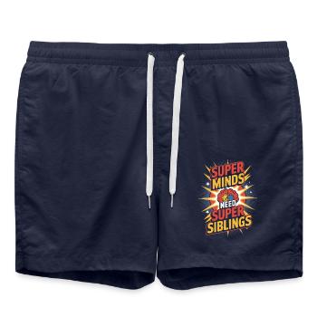 Frères et sœurs autistes - Short de bain - bleu marine - Devant - AI Model Male 185 light (185cm)