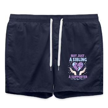 Frères et sœurs autistes - Short de bain - bleu marine - Devant - AI Model Male 185 light (185cm)