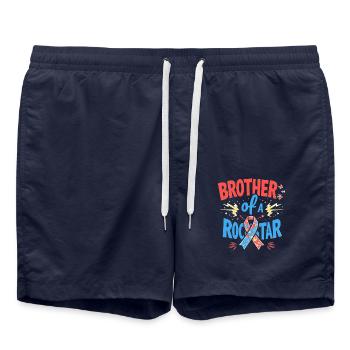 Frères et sœurs autistes - Short de bain - bleu marine - Devant - AI Model Male 185 light (185cm)