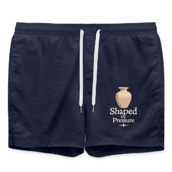 Pottery Class Clay Artist Ceramics Studio Wheel - Swim Trunks - french navy - Front - AI Model Male 185 light (185cm)