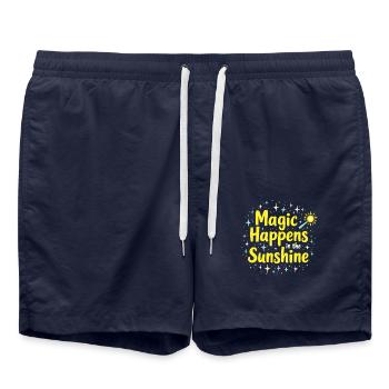 Sommer Hexen Beach Hexe Ästhetische Sonnenmagie - Badeshorts - French Navy - Vorne - AI Model Male 185 light (185cm)