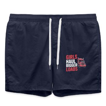 Women In Trucking Female Trucker Pride - Short de bain - bleu marine - Devant - AI Model Male 185 light (185cm)
