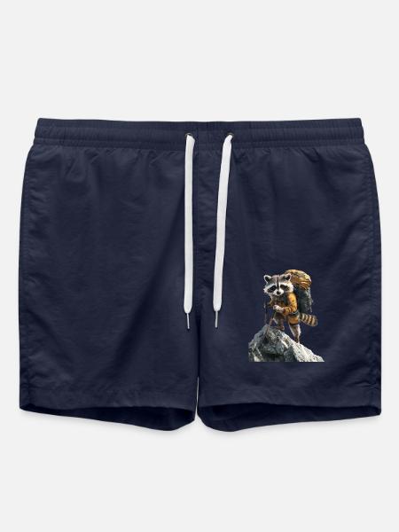 Waschbär - Badeshorts - French Navy