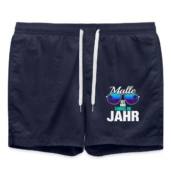 Malle Mallorca Party Urlaub Bier Feiern Geschenk - Badeshorts - French Navy - Vorne - AI Model Male 185 light (185cm)