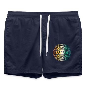 Fabien - Short de bain - bleu marine - Devant - AI Model Male 185 light (185cm)