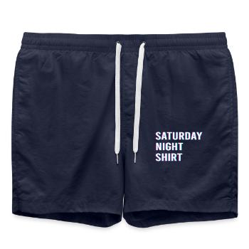 Samedi soir - Short de bain - bleu marine - Devant - AI Model Male 185 light (185cm)