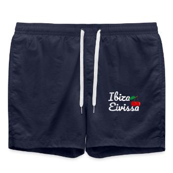 Tourisme Ibiza Eivissa - Short de bain - bleu marine - Devant - AI Model Male 185 light (185cm)