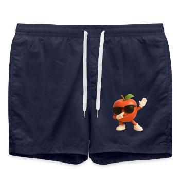 Apfel - Badeshorts - French Navy - Vorne - AI Model Male 185 light (185cm)