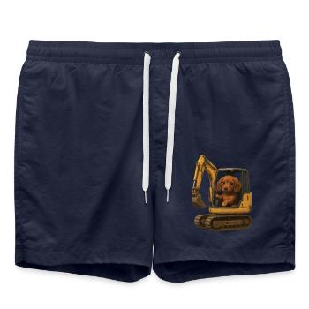Dackel - Badeshorts - French Navy - Vorne - AI Model Male 185 light (185cm)