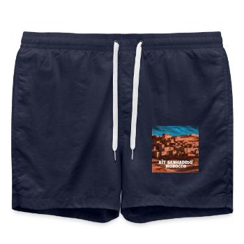 Aït-Ben-Haddou - Badeshorts - French Navy - Vorne - AI Model Male 185 light (185cm)