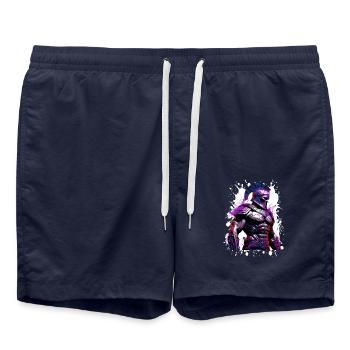 Spartaner Muskeln - Badeshorts - French Navy - Vorne - AI Model Male 185 light (185cm)