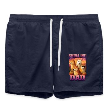 Shiba Inu - Badeshorts - French Navy - Vorne - AI Model Male 185 light (185cm)