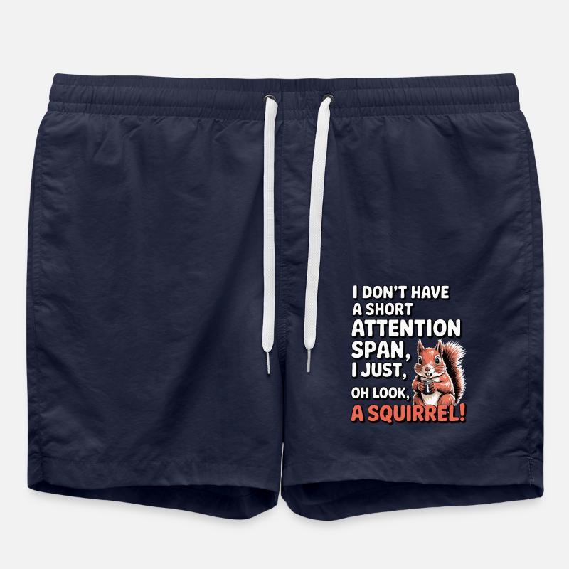ADHD? Oh look, a squirrel! - Swim Trunks - french navy