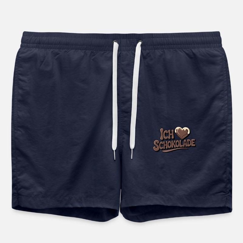 Chocolat J’adore le chocolat - Short de bain - bleu marine