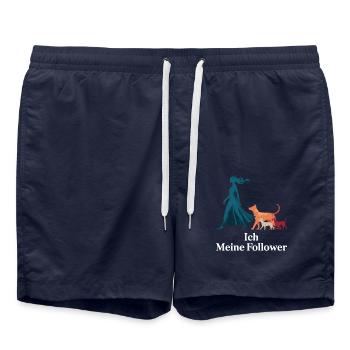 Moi et mes abonnés – Dog Humor Design - Short de bain - bleu marine - Devant - AI Model Male 185 light (185cm)