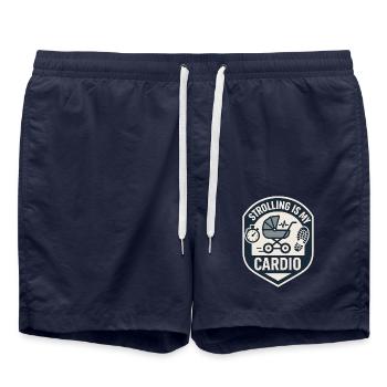 Kinderzimmervater Vaterschaft Pride - Badeshorts - French Navy - Vorne - AI Model Male 185 light (185cm)