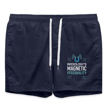 Technologue en IRM Radiologie Résonance magnétique - Short de bain - bleu marine - Devant - AI Model Male 185 light (185cm)