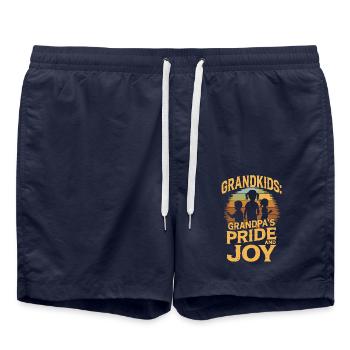 Grandkids - grandpa's pride and joy - Badeshorts - French Navy - Vorne - AI Model Male 185 light (185cm)