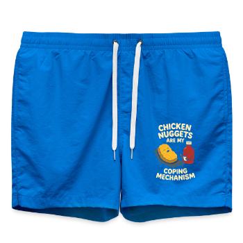 Crispy Nugget Queen Fast Food Obsession Vibes - Short de bain - cobalt blue - Devant