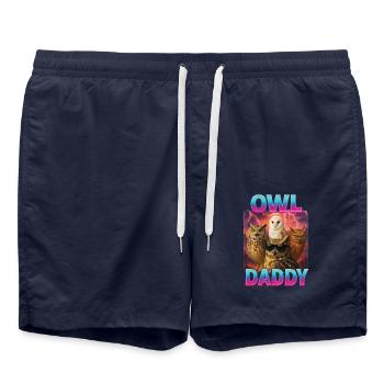 Eulen Papa - Badeshorts - French Navy - Vorne - AI Model Male 185 light (185cm)