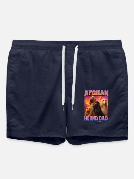 Afghanischer Windhund - Badeshorts - French Navy