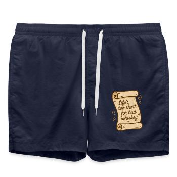 Whisky Lovers Tasting Club Bourbon Scotch - Swim Trunks - french navy - Front - AI Model Male 185 light (185cm)