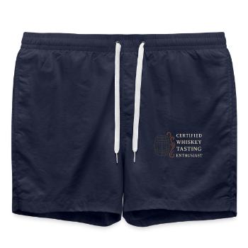 Whisky Lovers Tasting Club Bourbon Scotch - Swim Trunks - french navy - Front - AI Model Male 185 light (185cm)
