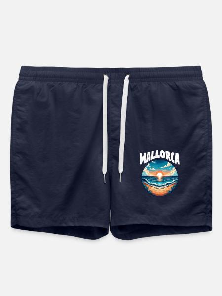 Mallorca Beach Sunset - Swim Trunks - french navy