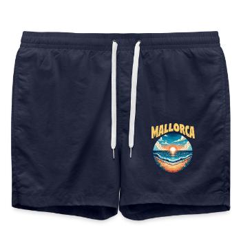 Mallorca Sunset - Swim Trunks - french navy - Front - AI Model Male 185 light (185cm)