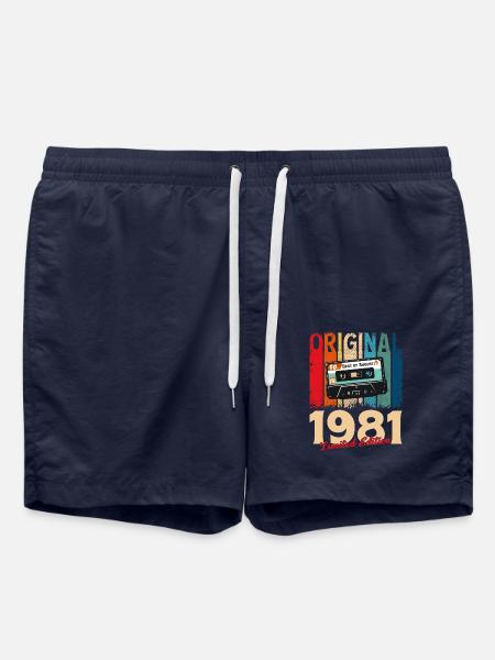 44th Birthday Cassette August 1981 - Swim Trunks - french navy