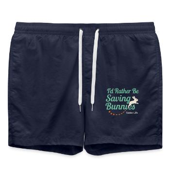 Bunny Mama Kaninchenrettung Adoptiere, Kaufe - Badeshorts - French Navy - Vorne - AI Model Male 185 light (185cm)