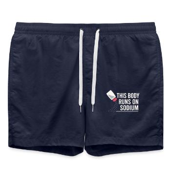 Salzliebhaber Natriumabhängiger Nacl Meme - Badeshorts - French Navy - Vorne - AI Model Male 185 light (185cm)